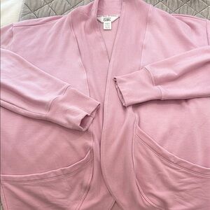 Luxurious Blue Satin Robe with Lace Trim and Belt